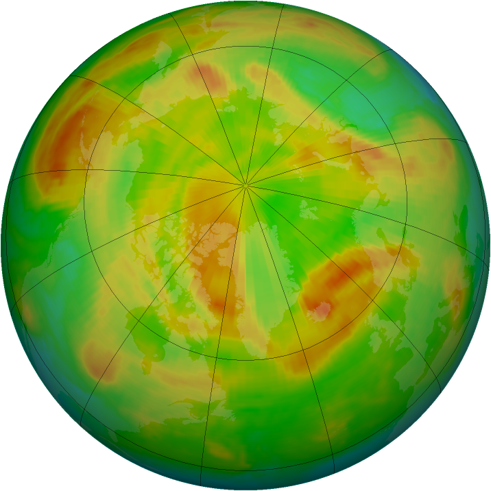 Arctic ozone map for 23 May 1999